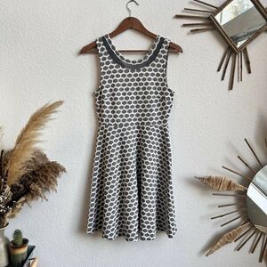 Nwt Stitch Fix Pixley Womens Millie Textured Knit Circle Print Fit Flare Dress S